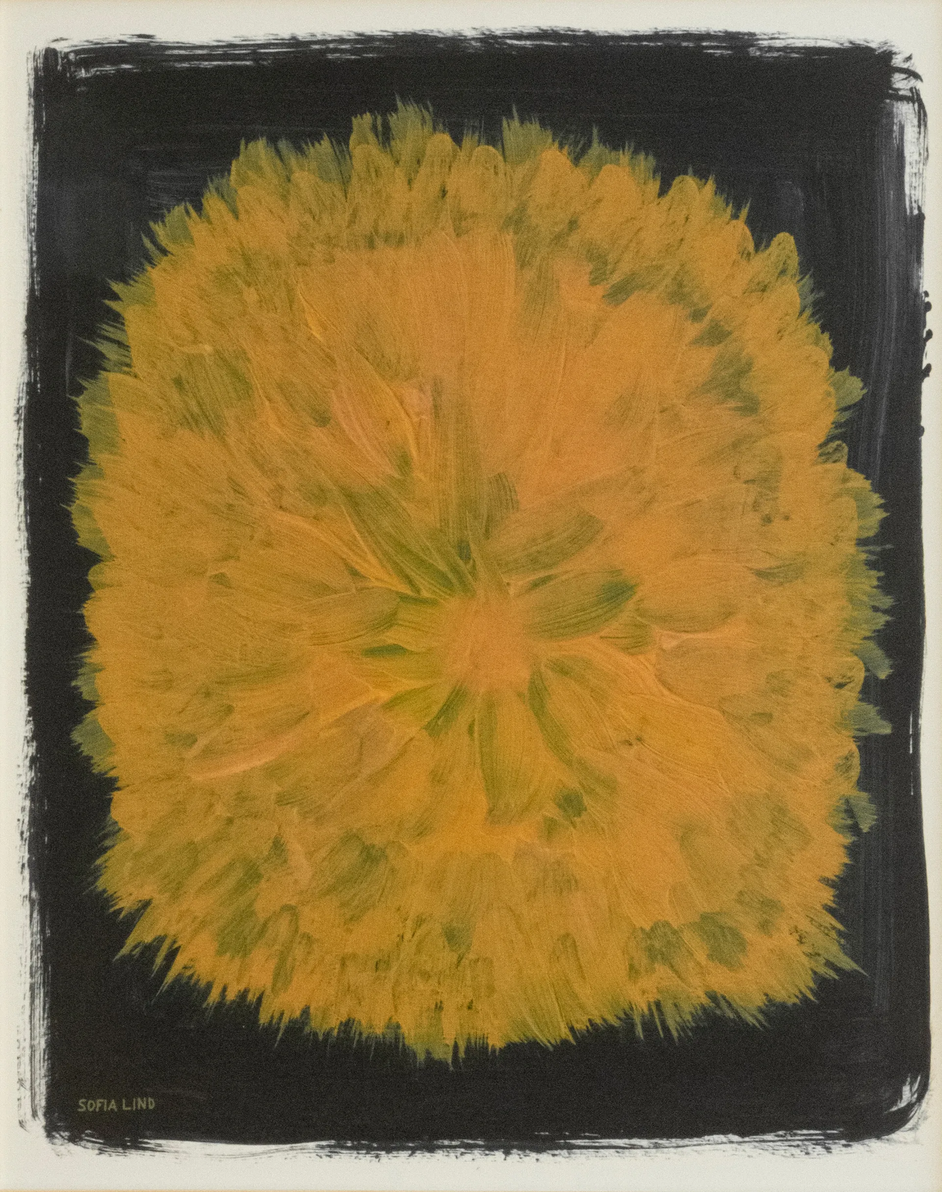 Poster Dandelion 40x50 cm, Jaune-noir Fine Little Day