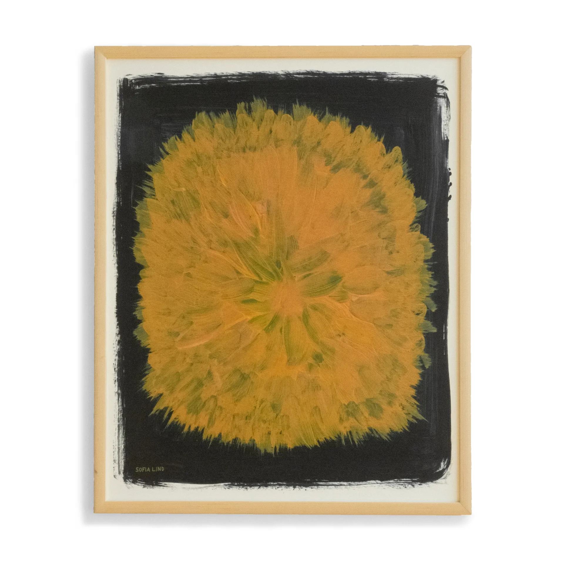 Poster Dandelion 40x50 cm, Jaune-noir Fine Little Day
