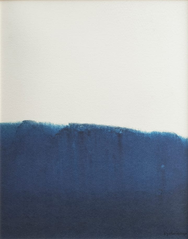 Poster Dyeforindigo ocean 1 40x50 cm - Bleu-blanc - Fine Little Day