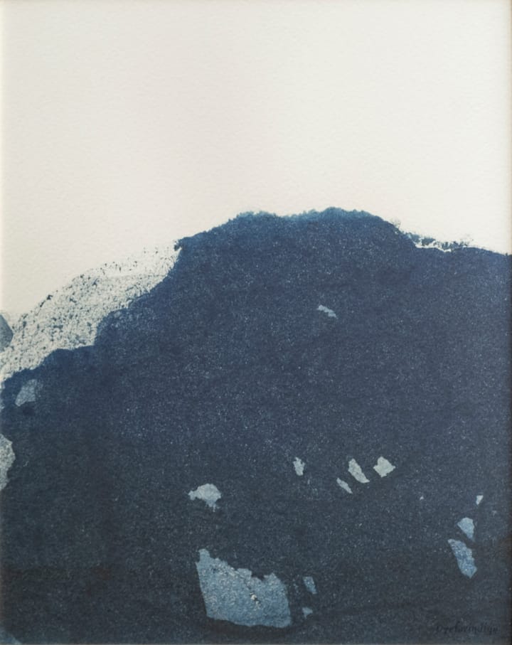 Poster Dyeforindigo ocean 2 40x50 cm - Bleu-blanc - Fine Little Day