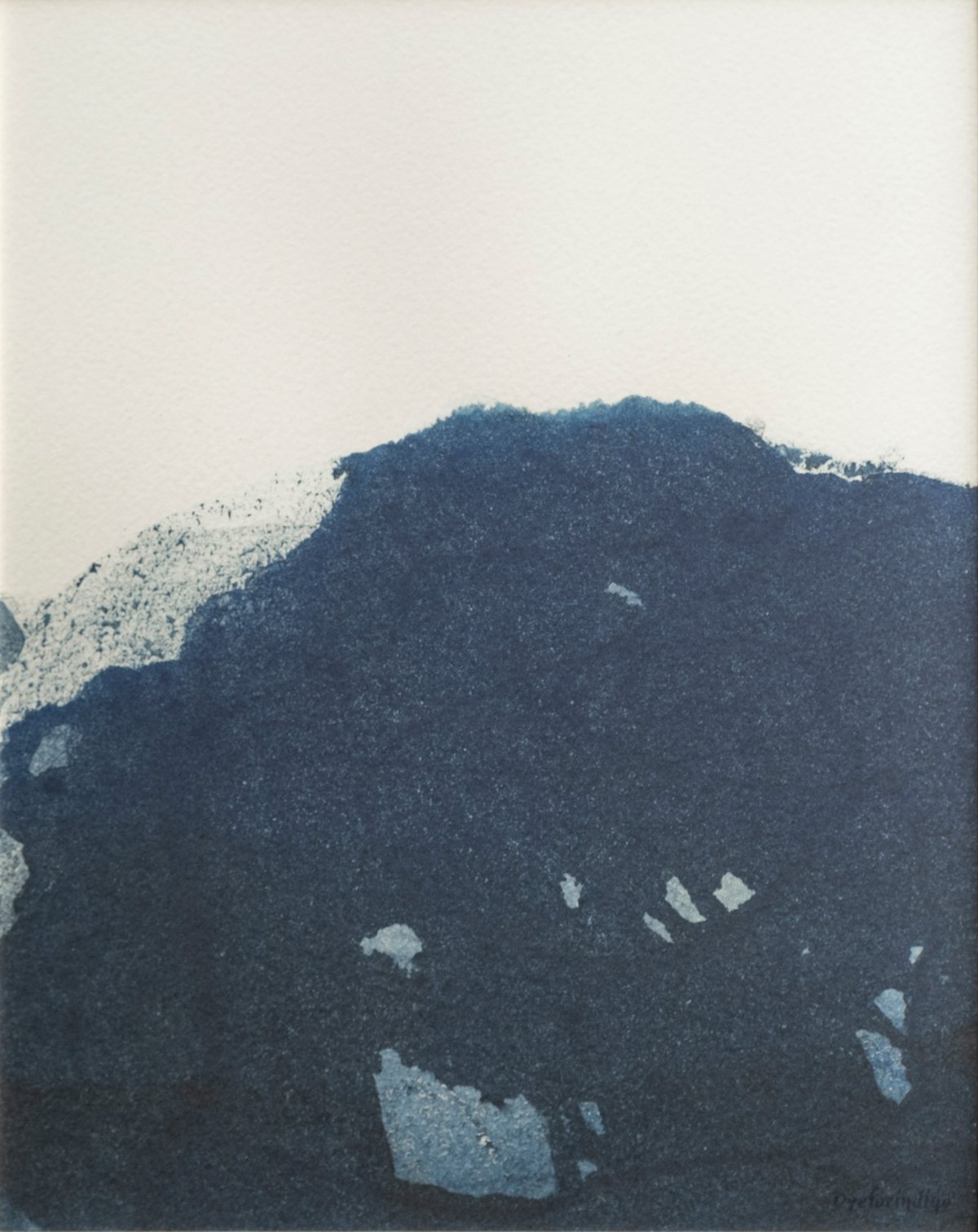 Fine Little Day Poster Dyeforindigo ocean 2 40x50 cm Bleu-blanc