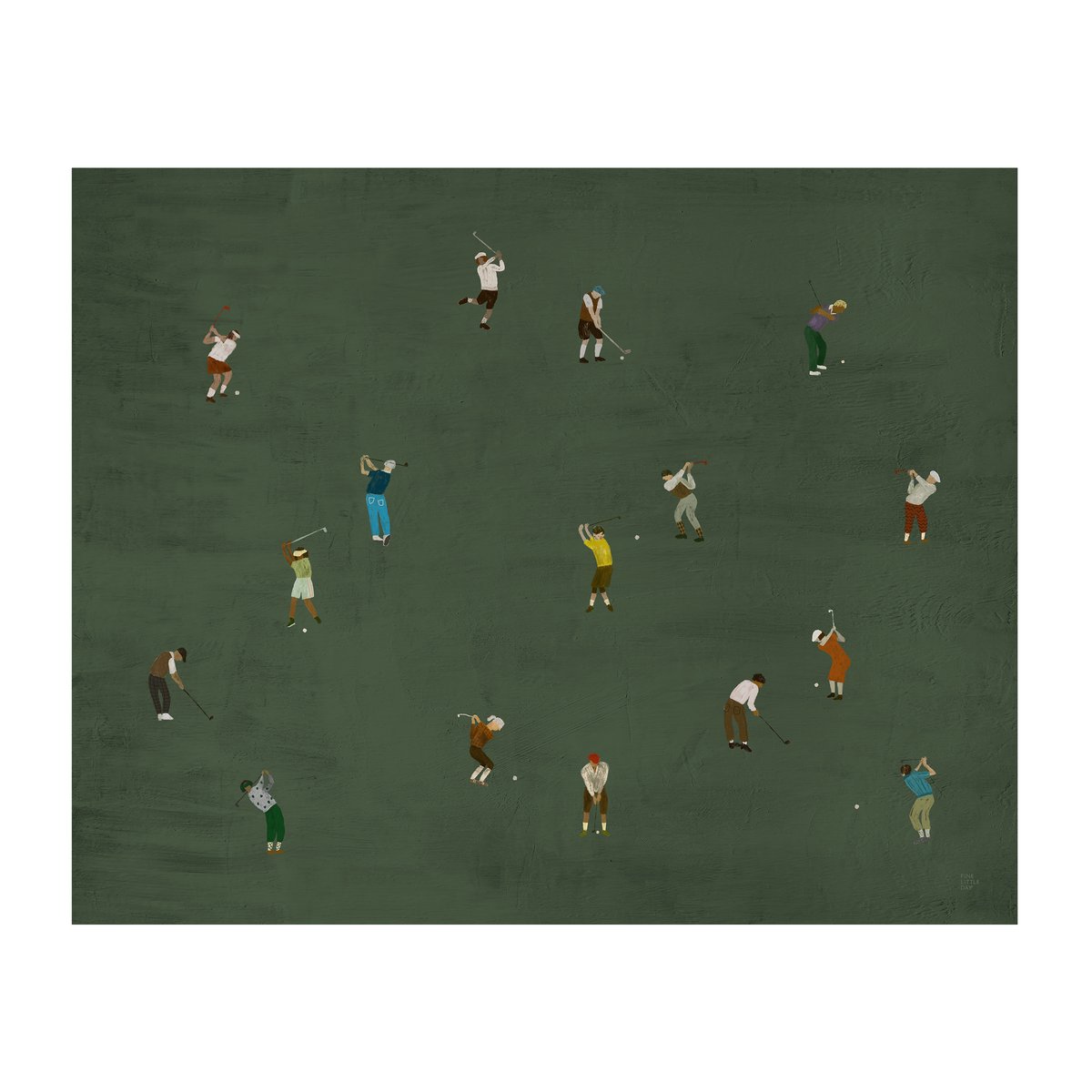 Fine Little Day Poster Golfers 40x50 cm | Design Scandinave | Posters | Vert