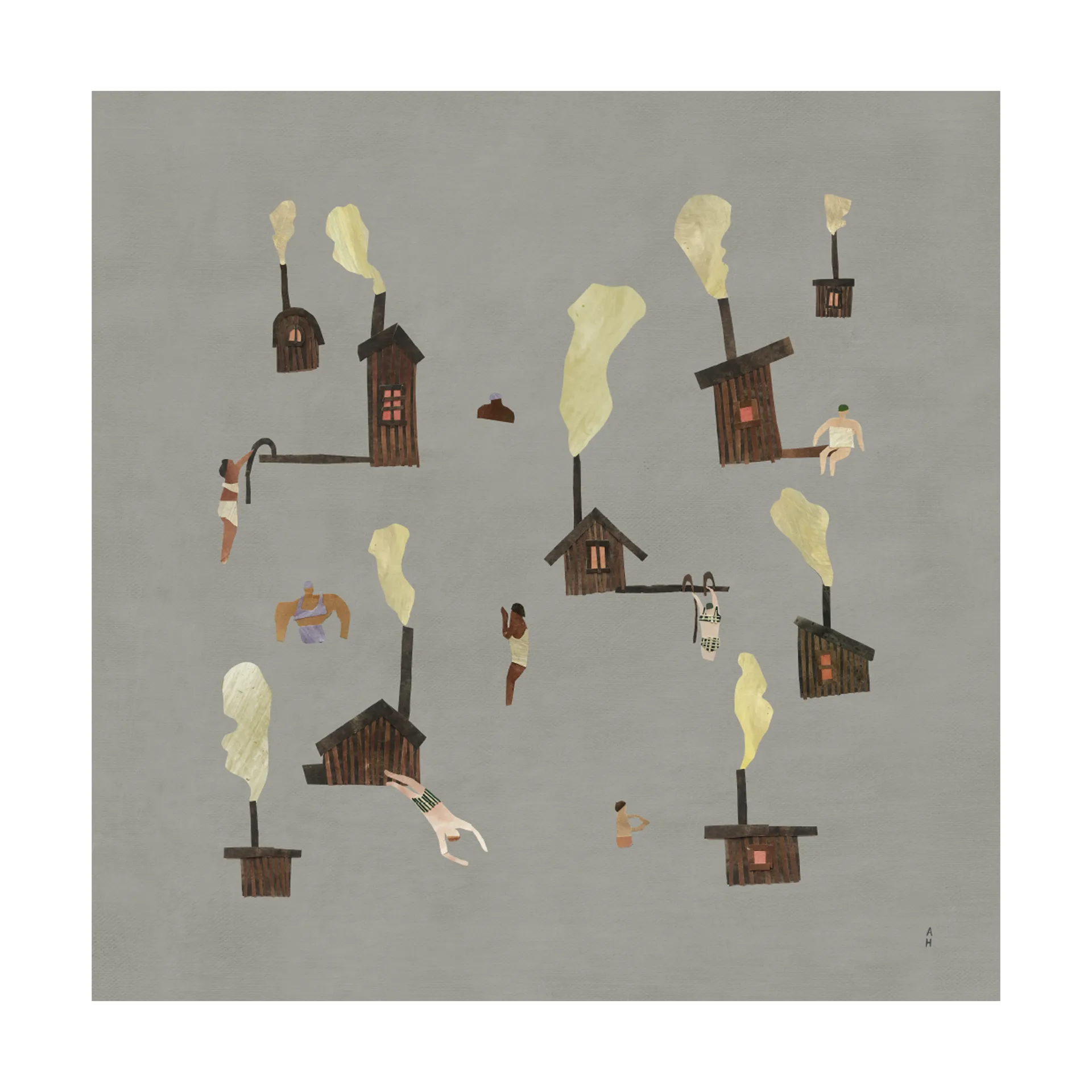 Poster Sauna, 50x50 cm Fine Little Day