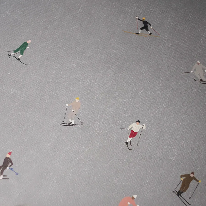 Poster Skiers 40x50 cm, Gris Fine Little Day