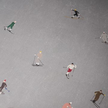 Poster Skiers 40x50 cm - Gris - Fine Little Day