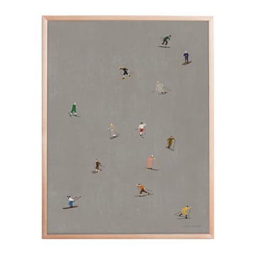 Poster Skiers 40x50 cm - Gris - Fine Little Day