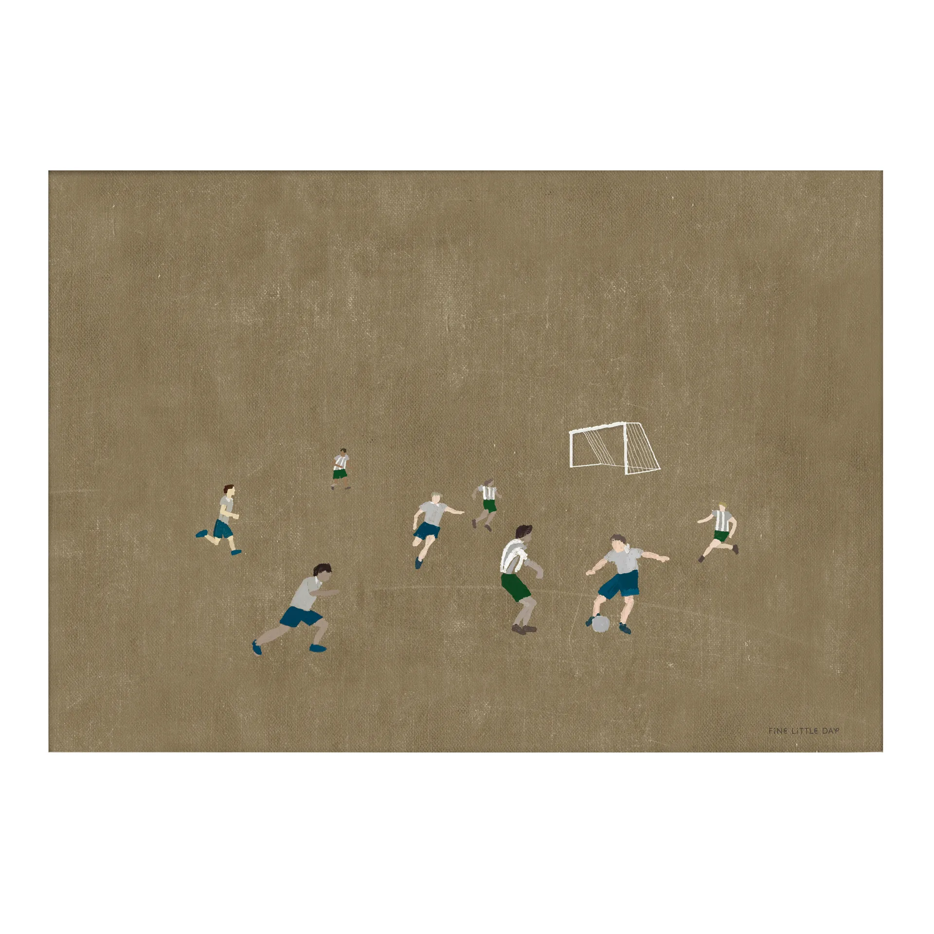 Poster Soccer 50x70 cm, Marron Fine Little Day