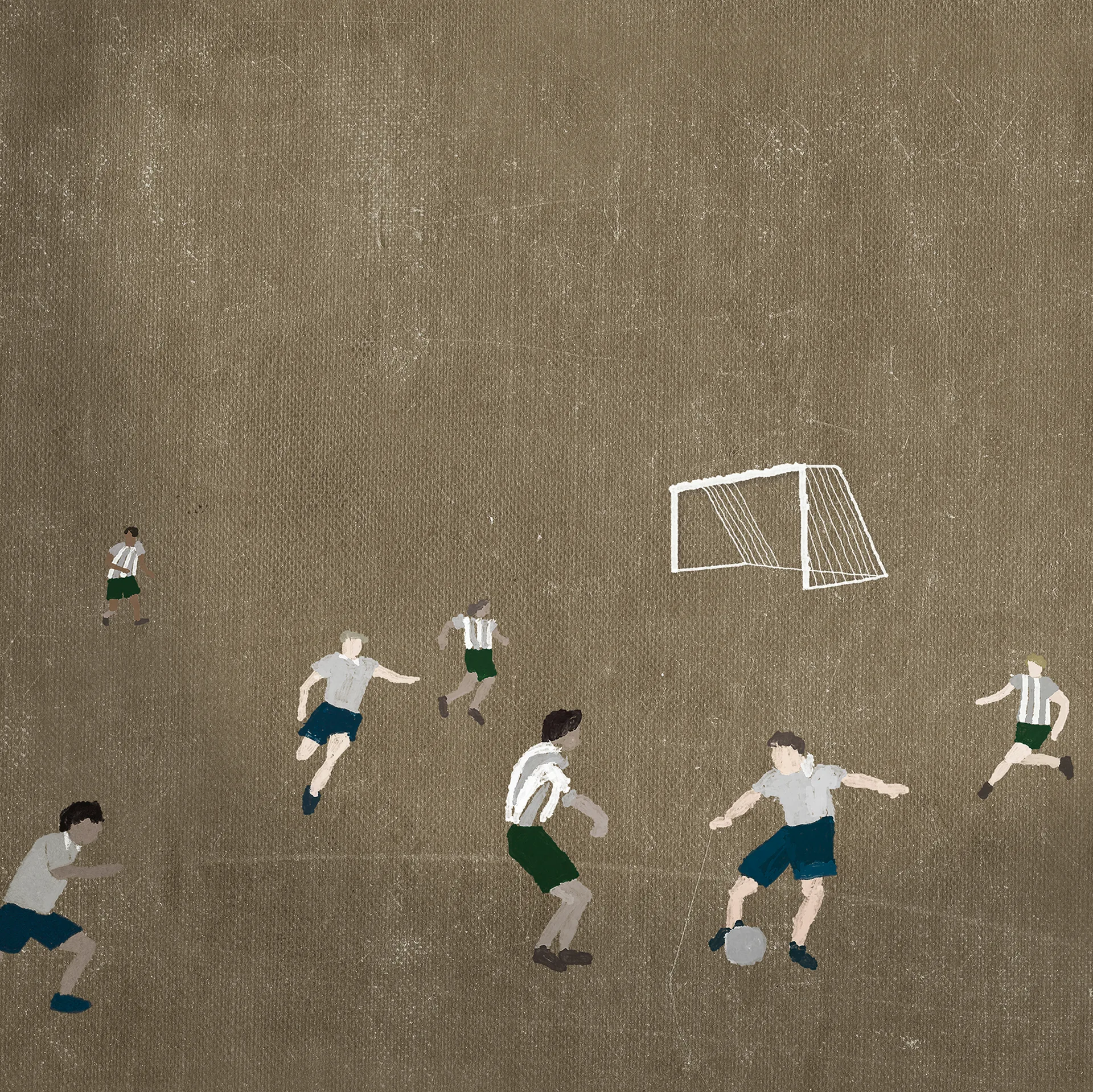 Poster Soccer 50x70 cm, Marron Fine Little Day