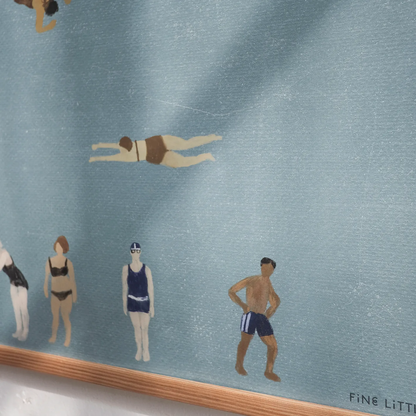 Poster Swimmers, Blue, 50x70 cm Fine Little Day