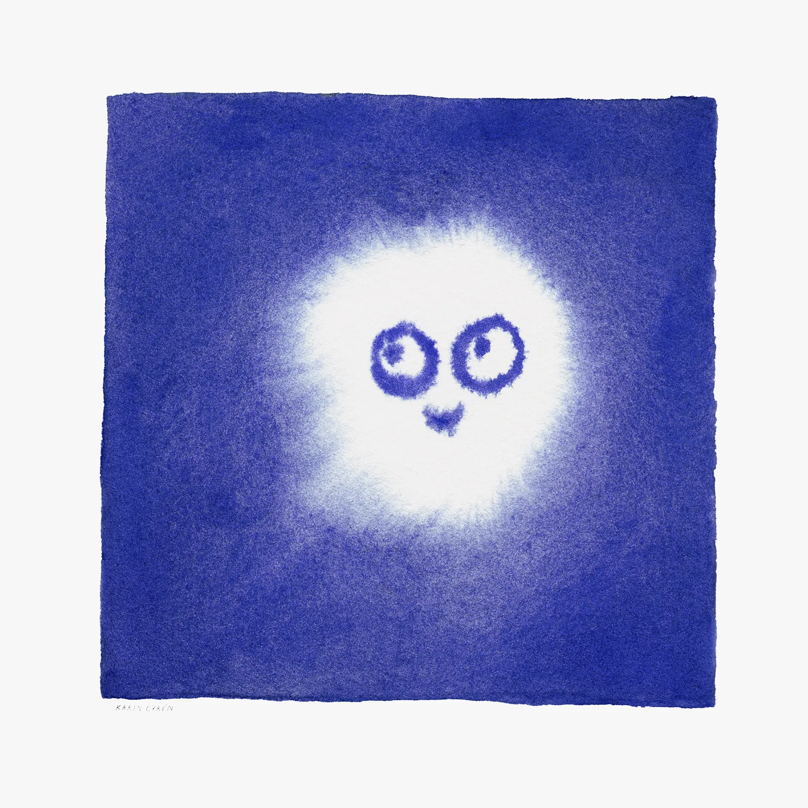 Poster Tufs 50x50 cm, Bleu-blanc Fine Little Day