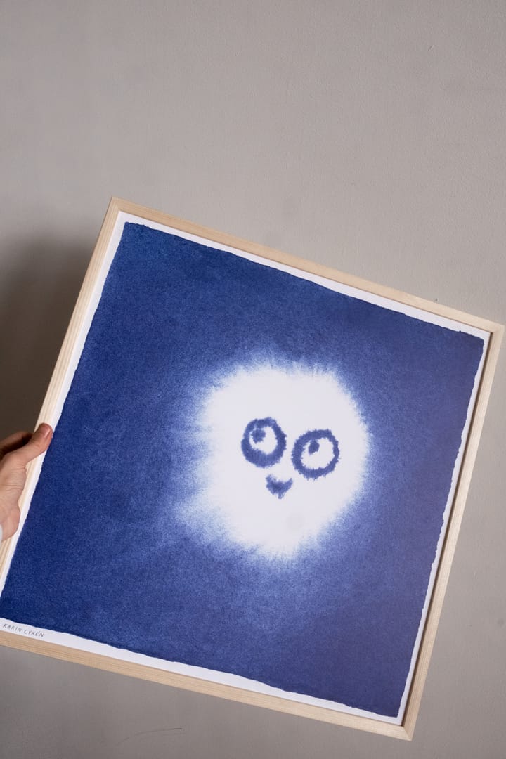 Poster Tufs 50x50 cm, Bleu-blanc Fine Little Day
