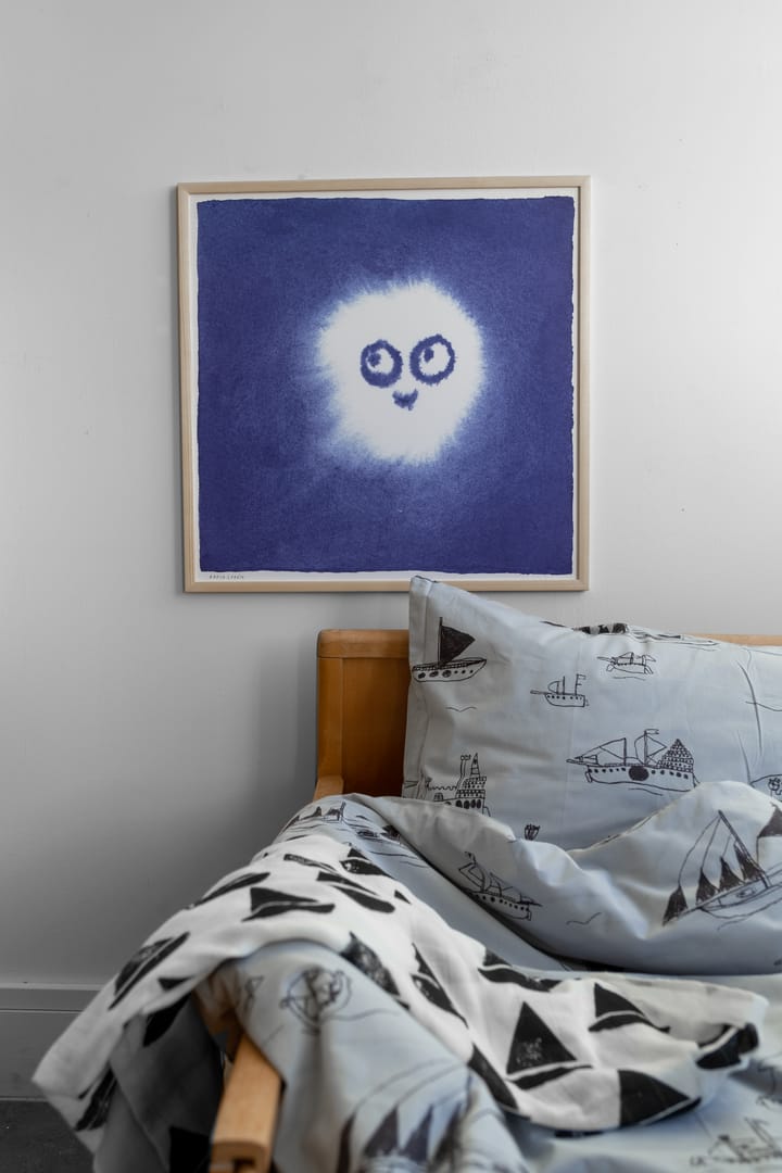 Poster Tufs 50x50 cm, Bleu-blanc Fine Little Day