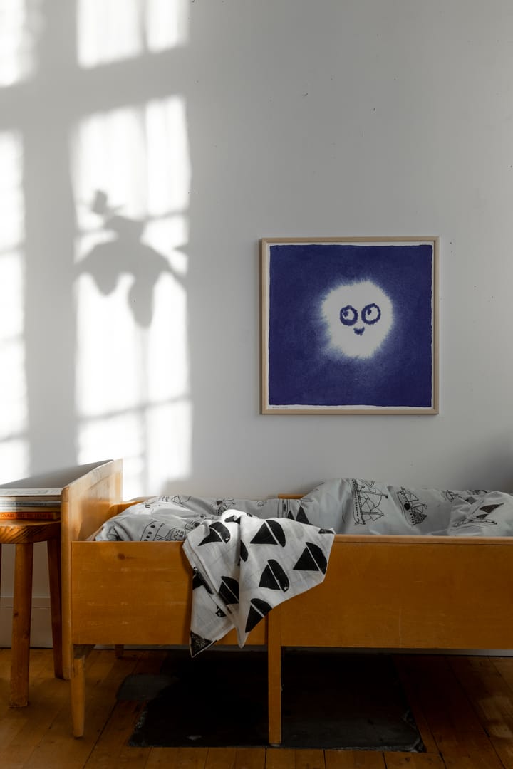 Poster Tufs 50x50 cm, Bleu-blanc Fine Little Day