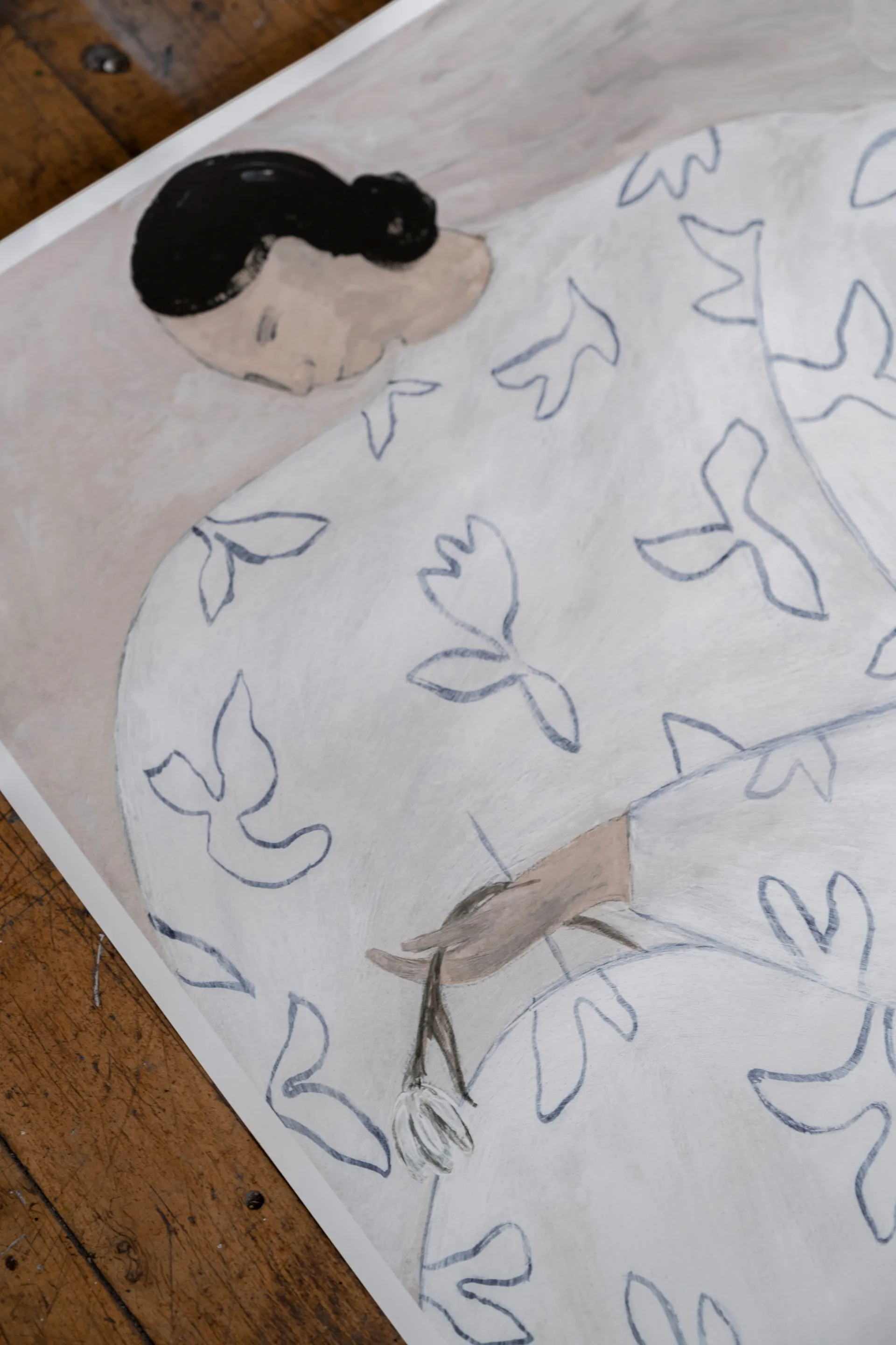 Poster White Flower 50x70 cm, Nude Fine Little Day