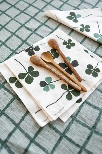Serviette Clover Lot de 25 - Blanc-vert - Fine Little Day