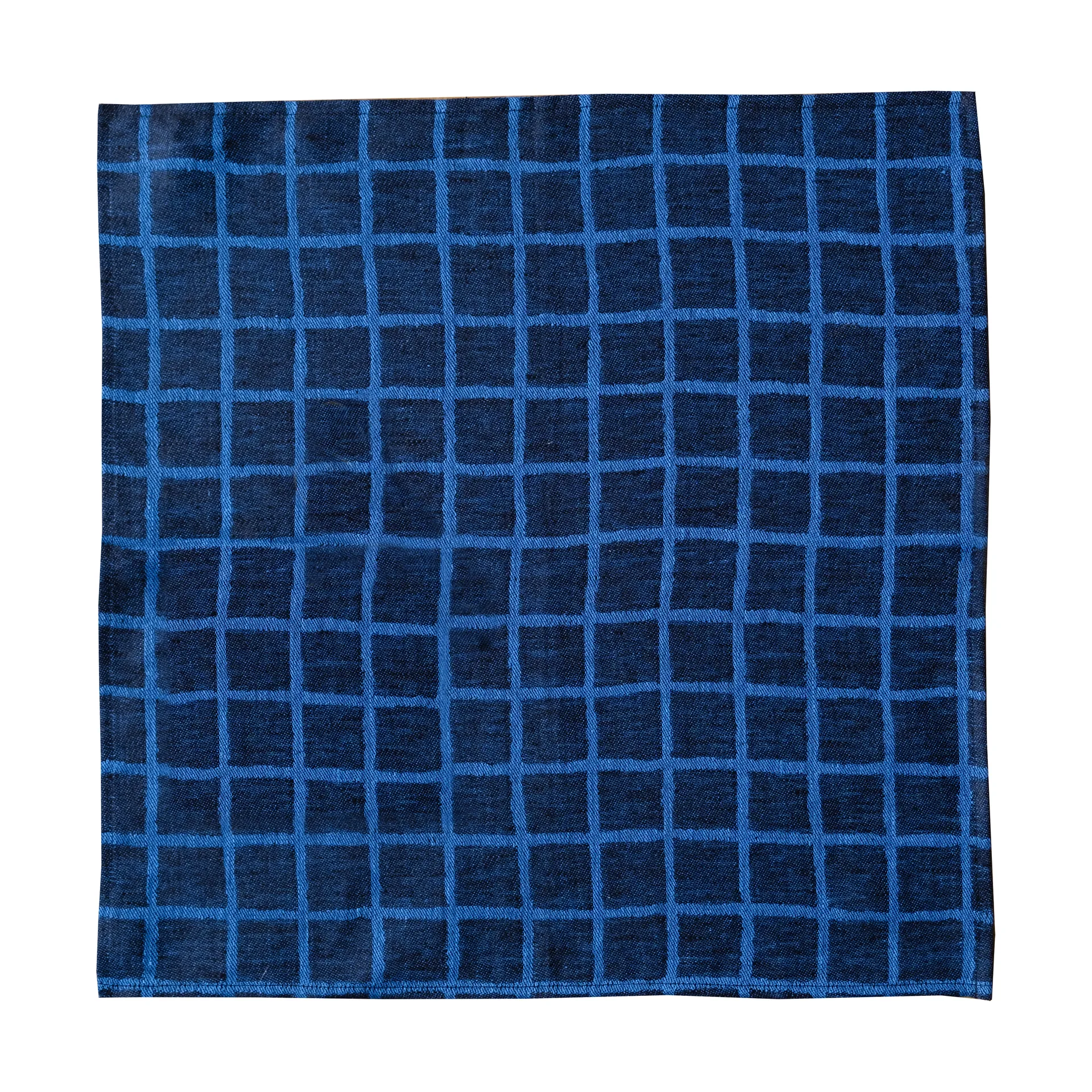 Serviette en jacquard Rutig Lot de 2, Blue-black Fine Little Day
