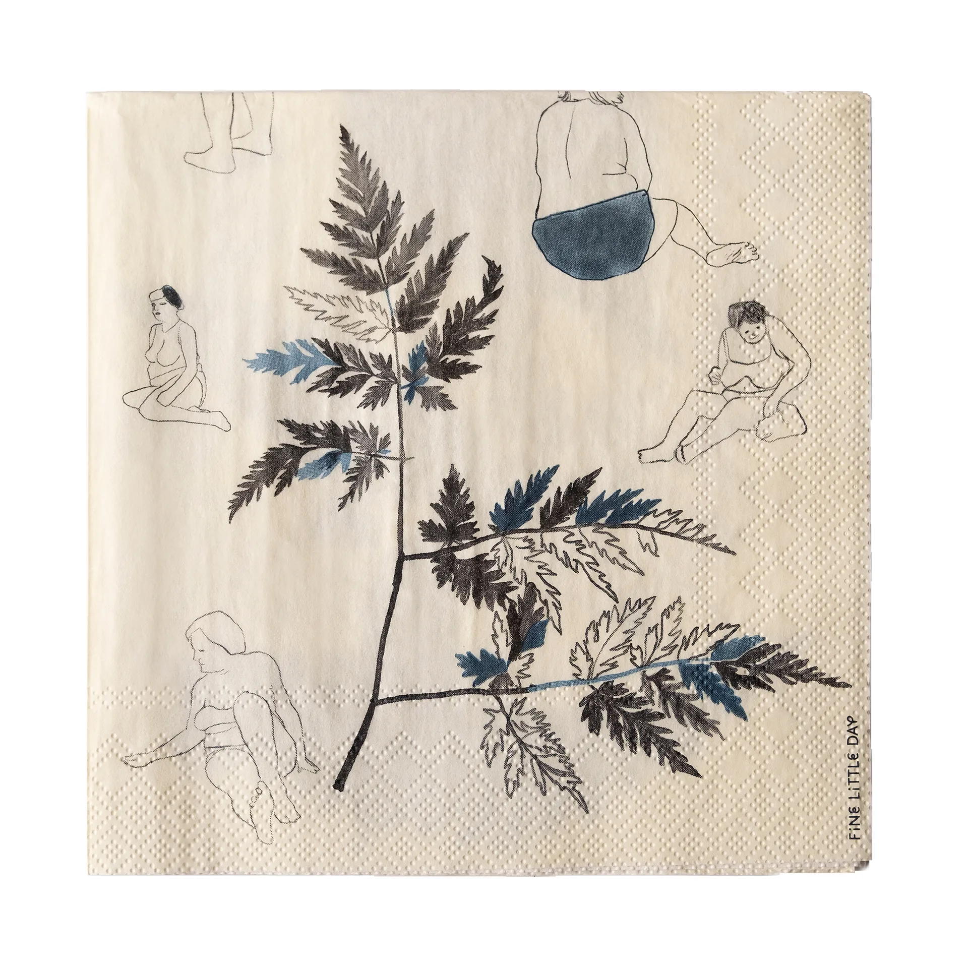 Serviette Saltholmen Lot de 25, Jaune-gris Fine Little Day