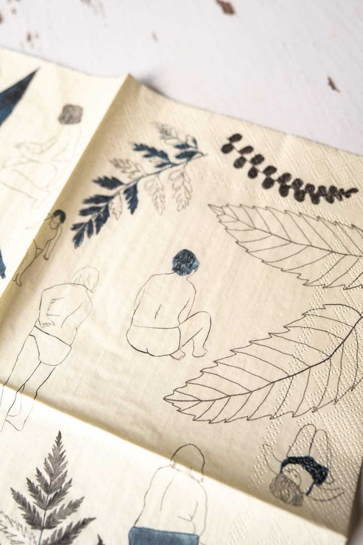 Serviette Saltholmen Lot de 25, Jaune-gris Fine Little Day