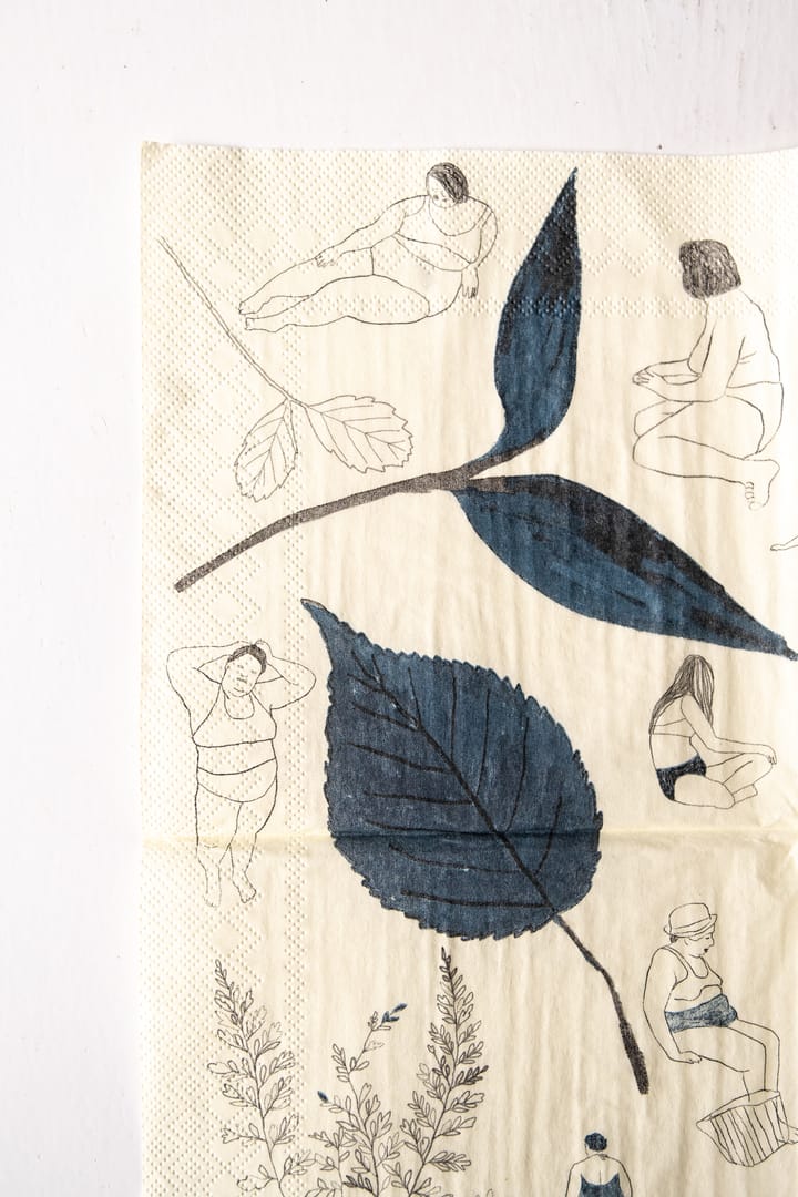 Serviette Saltholmen Lot de 25, Jaune-gris Fine Little Day