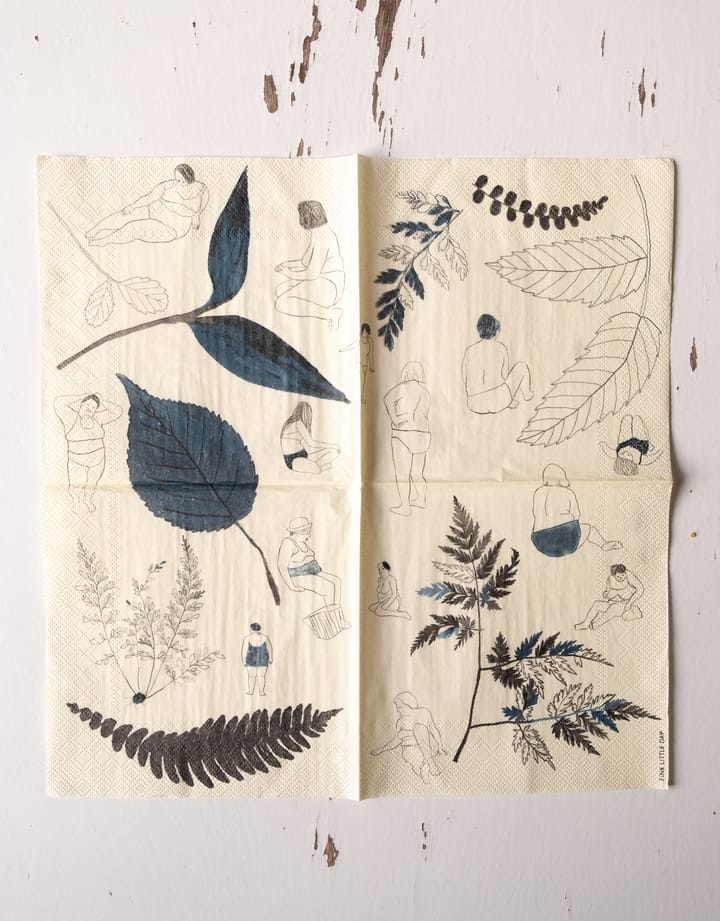 Serviette Saltholmen Lot de 25, Jaune-gris Fine Little Day
