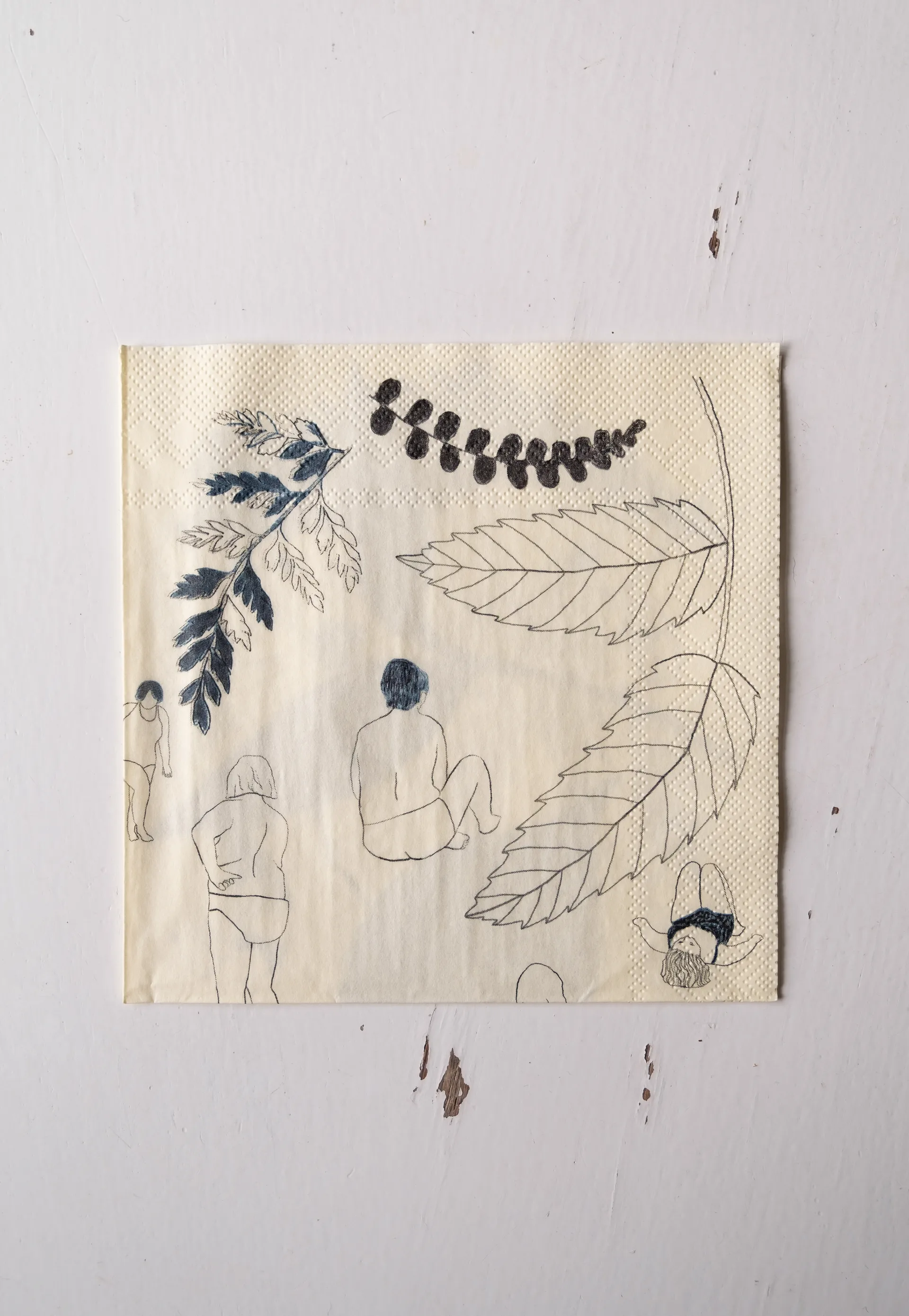 Serviette Saltholmen Lot de 25, Jaune-gris Fine Little Day