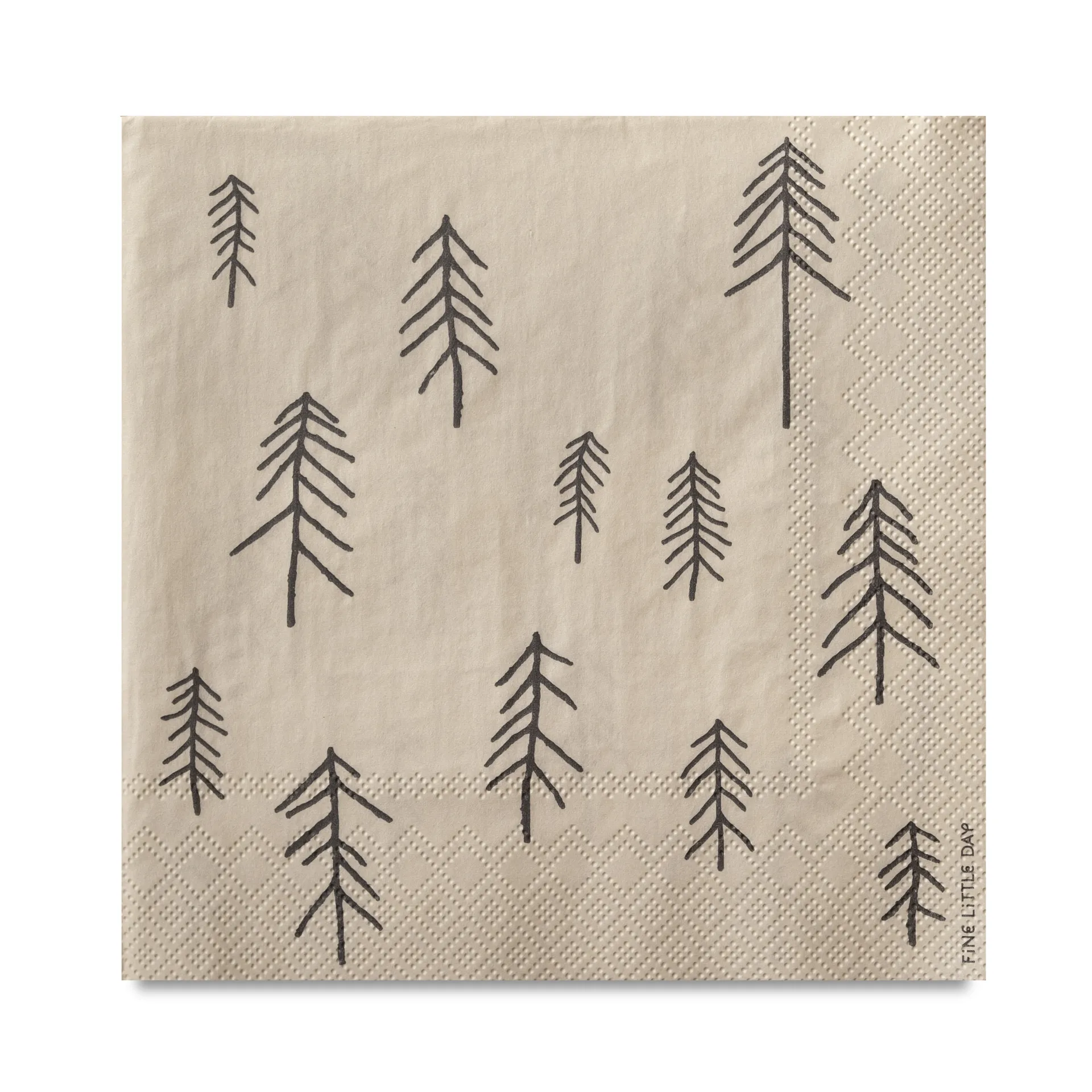 Serviette Tall Lot de 25, Nature-marron Fine Little Day