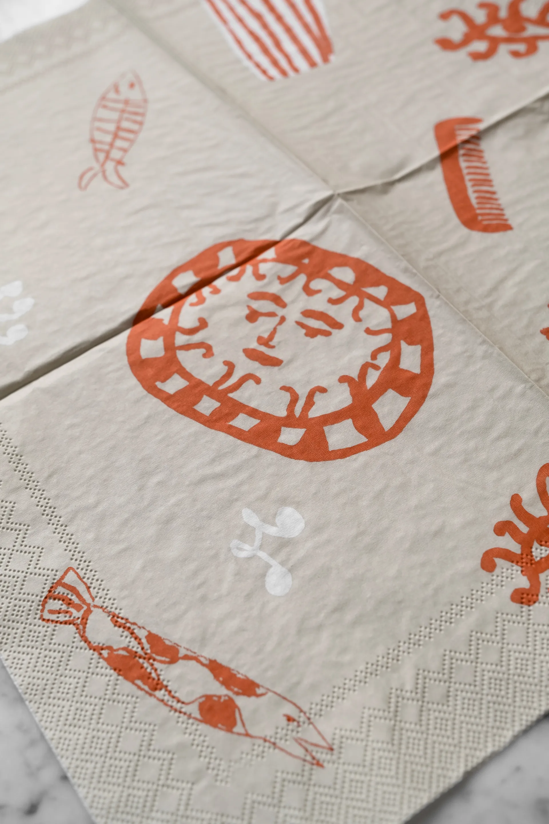 Serviettes Figures lot de 20, Beige-red Fine Little Day