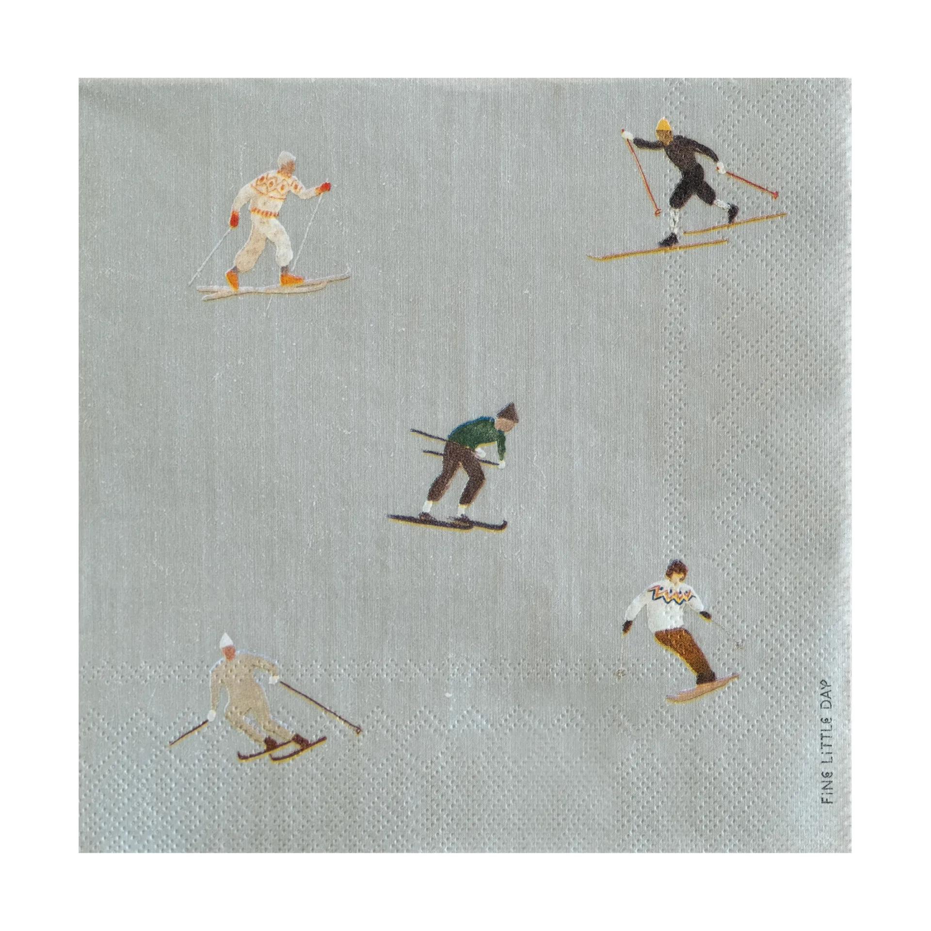 Serviettes Skiers lot de 25, Grey Fine Little Day
