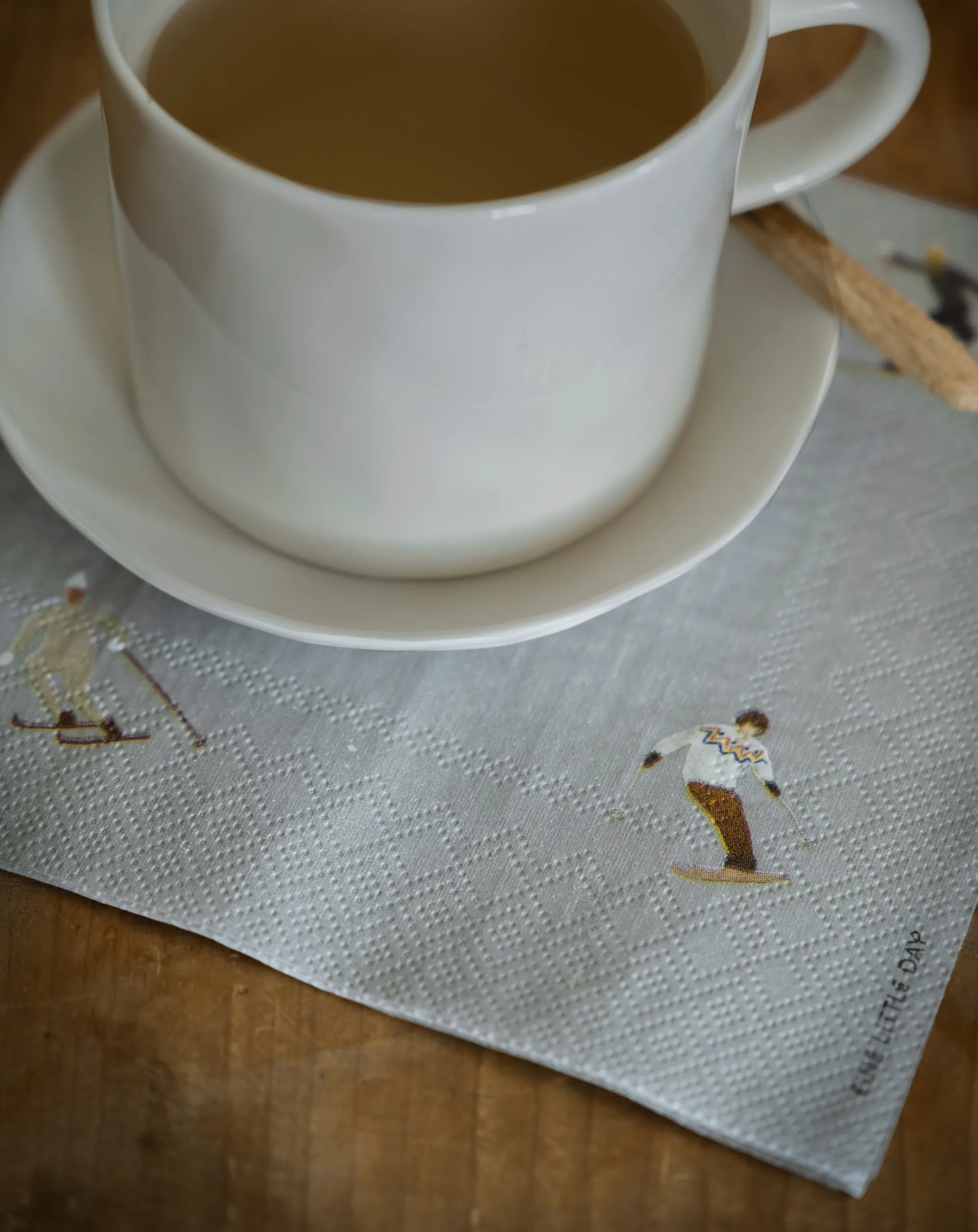 Serviettes Skiers lot de 25, Grey Fine Little Day