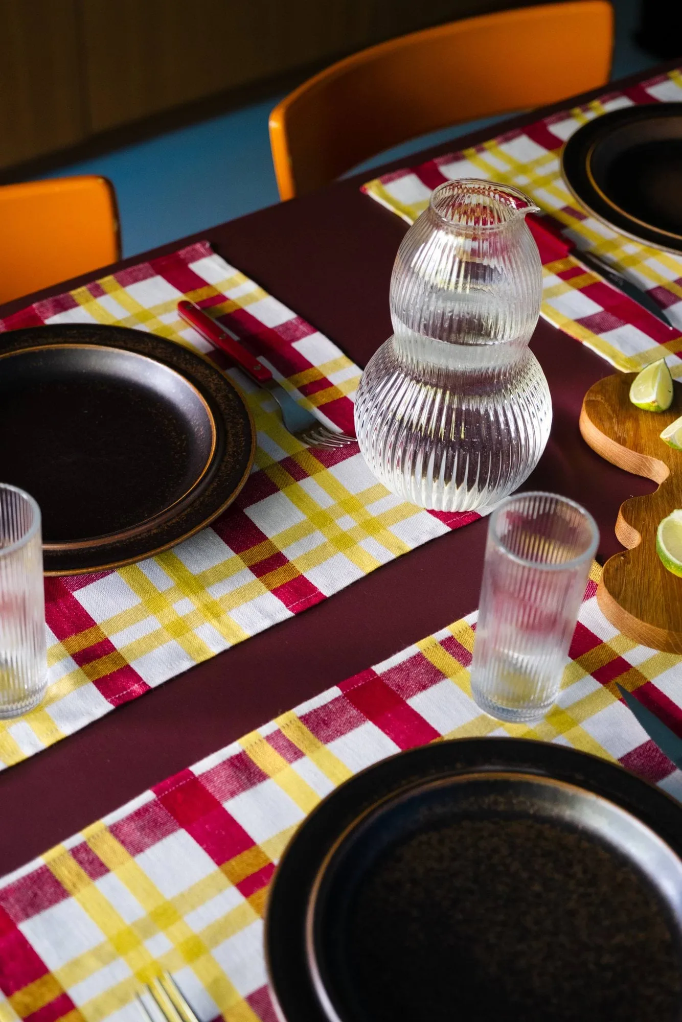Set de table Grid, Jaune, 37x47 cm Fine Little Day