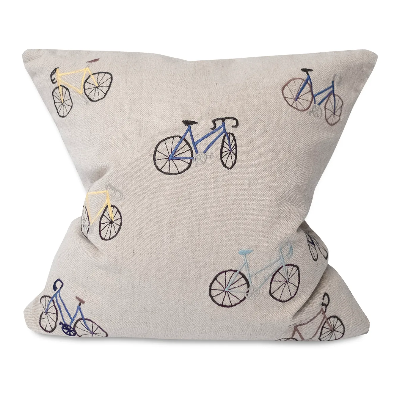 Taie Bicycles 48x48 cm, Beige Fine Little Day