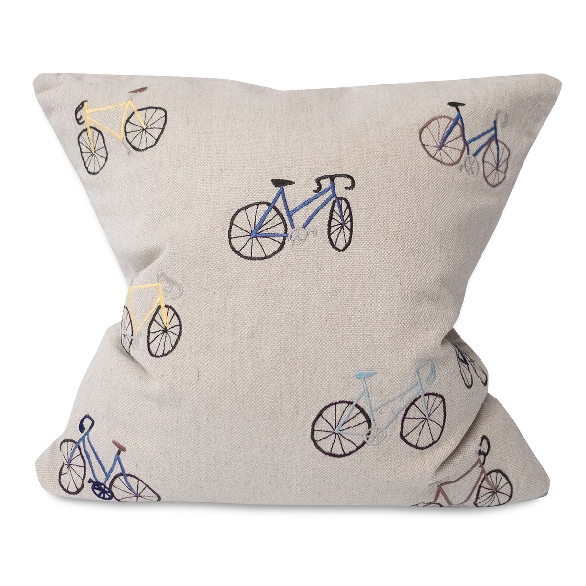 Fine Little Day Taie Bicycles 48x48 cm Beige | Design Scandinave | Housses de coussin | Beige