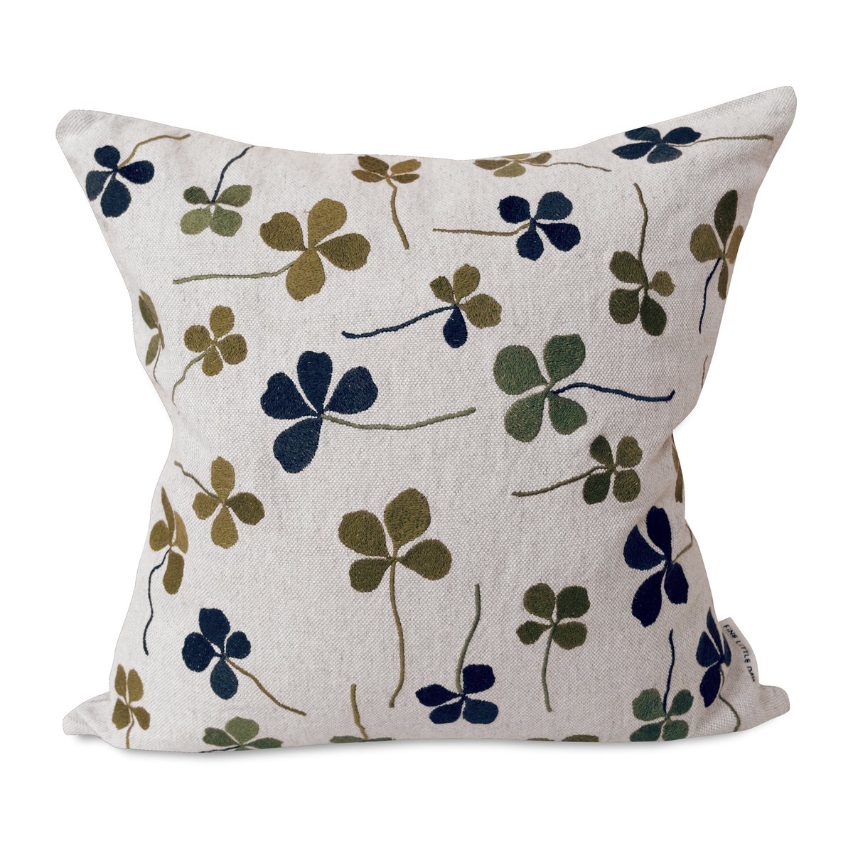 Fine Little Day Taie Clover 48x48 cm Vert-nature | Design Scandinave | Housses de coussin | Beige