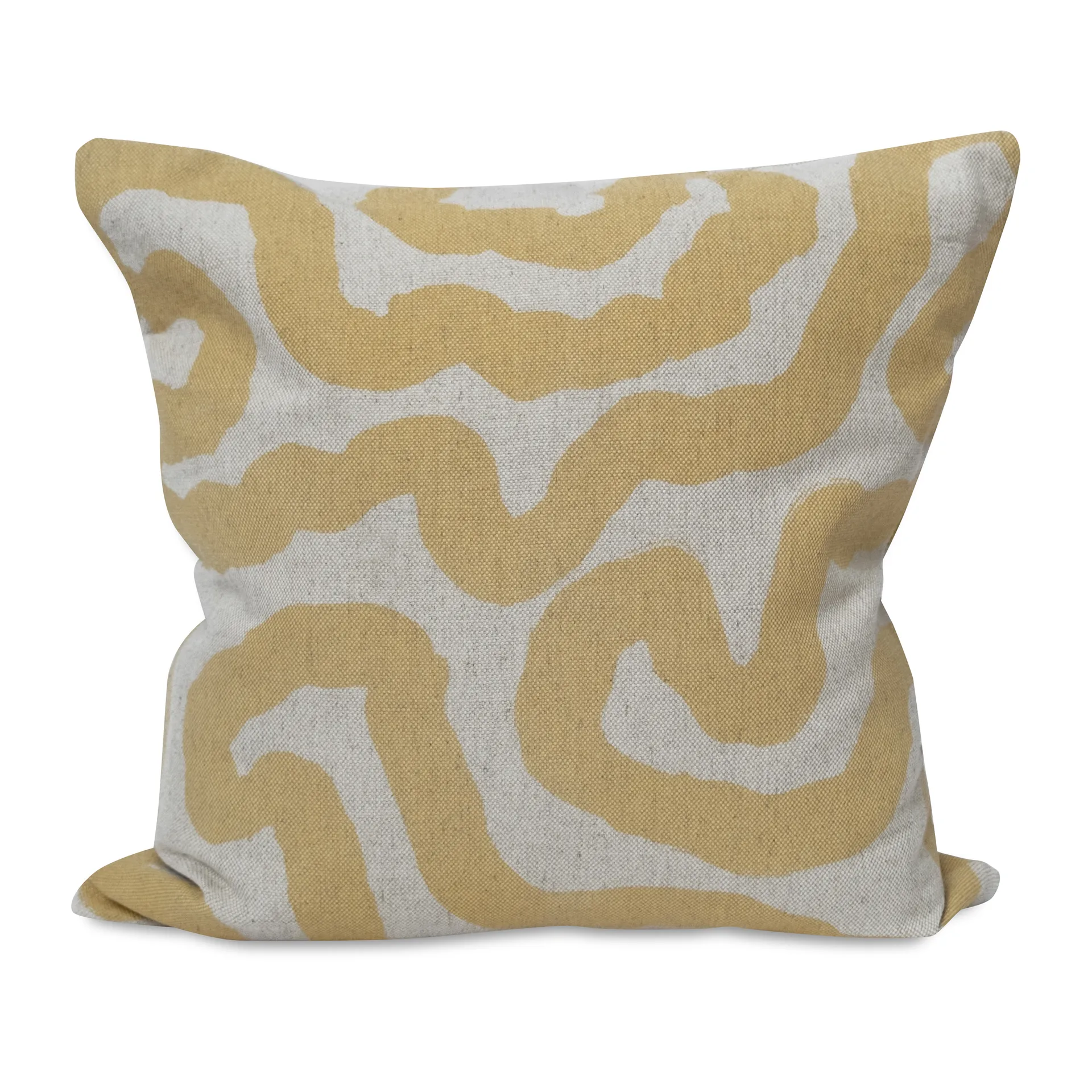 Taie Spår 48x48 cm, Jaune Fine Little Day