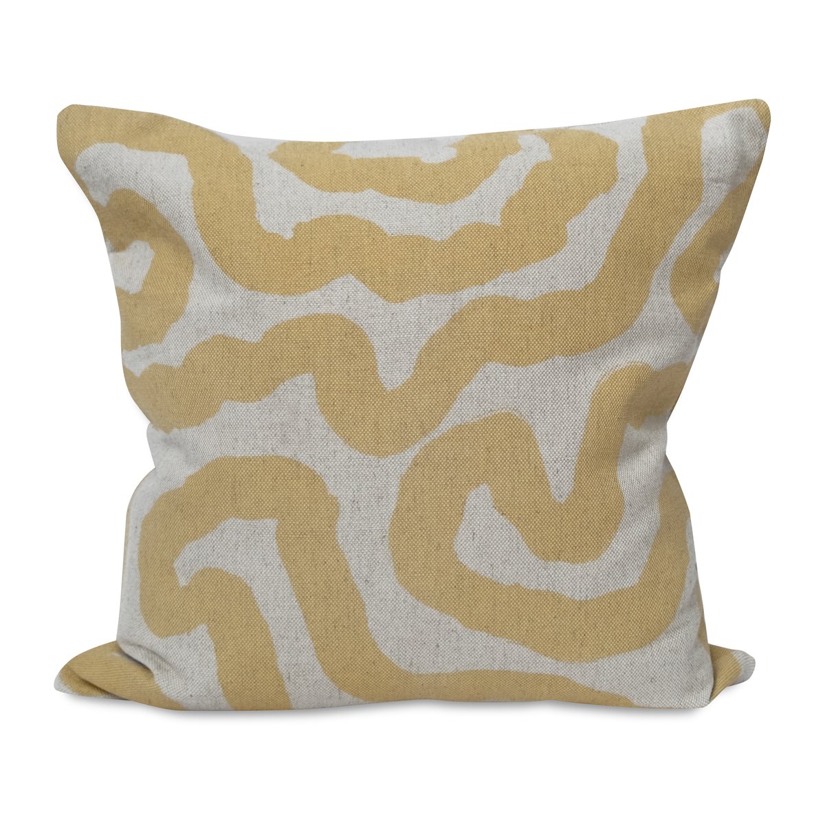 Fine Little Day Taie Spår 48x48 cm Jaune | Design Scandinave | Housses de coussin | Beige