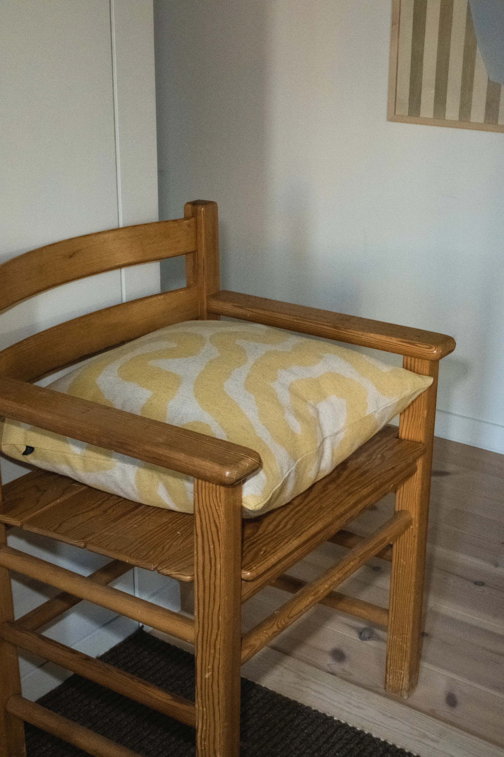 Taie Spår 48x48 cm, Jaune Fine Little Day