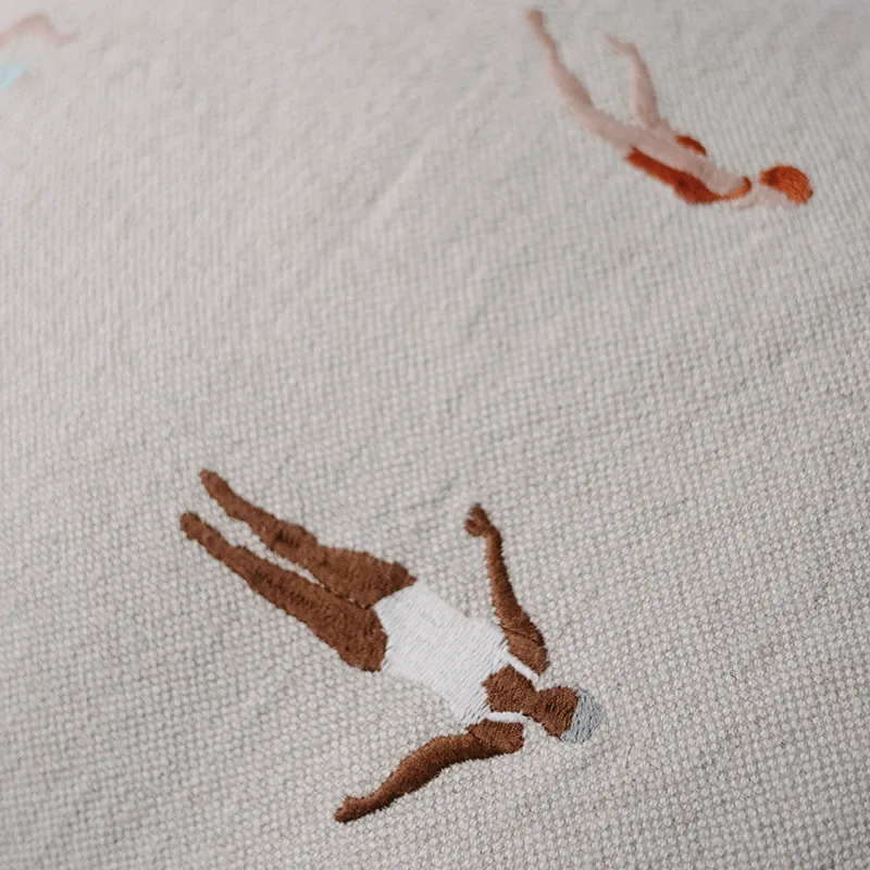 Taie Swimmers 48x48 cm, Beige Fine Little Day