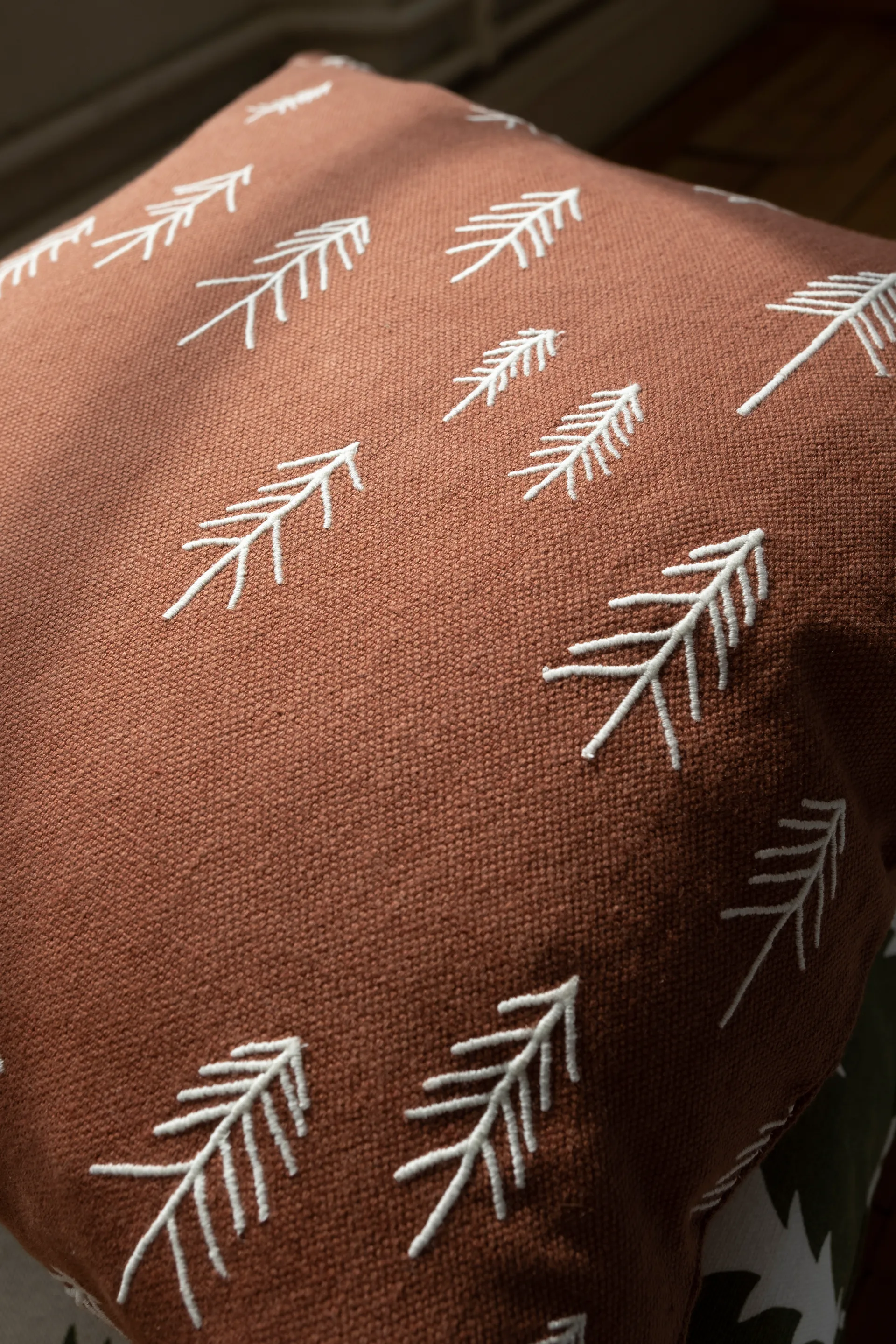 Taie Tall 48x48 cm, Terre cuîte-blanc Fine Little Day