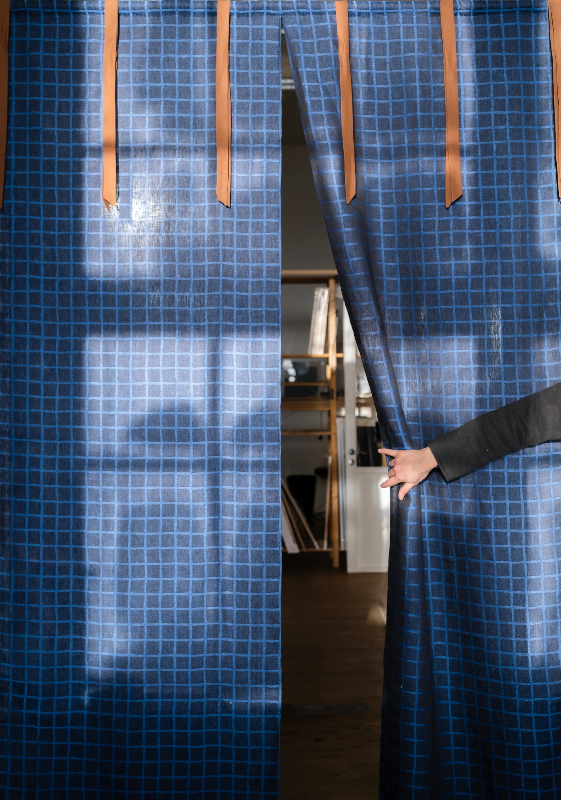 Tissu à carreaux, Blue-black Fine Little Day