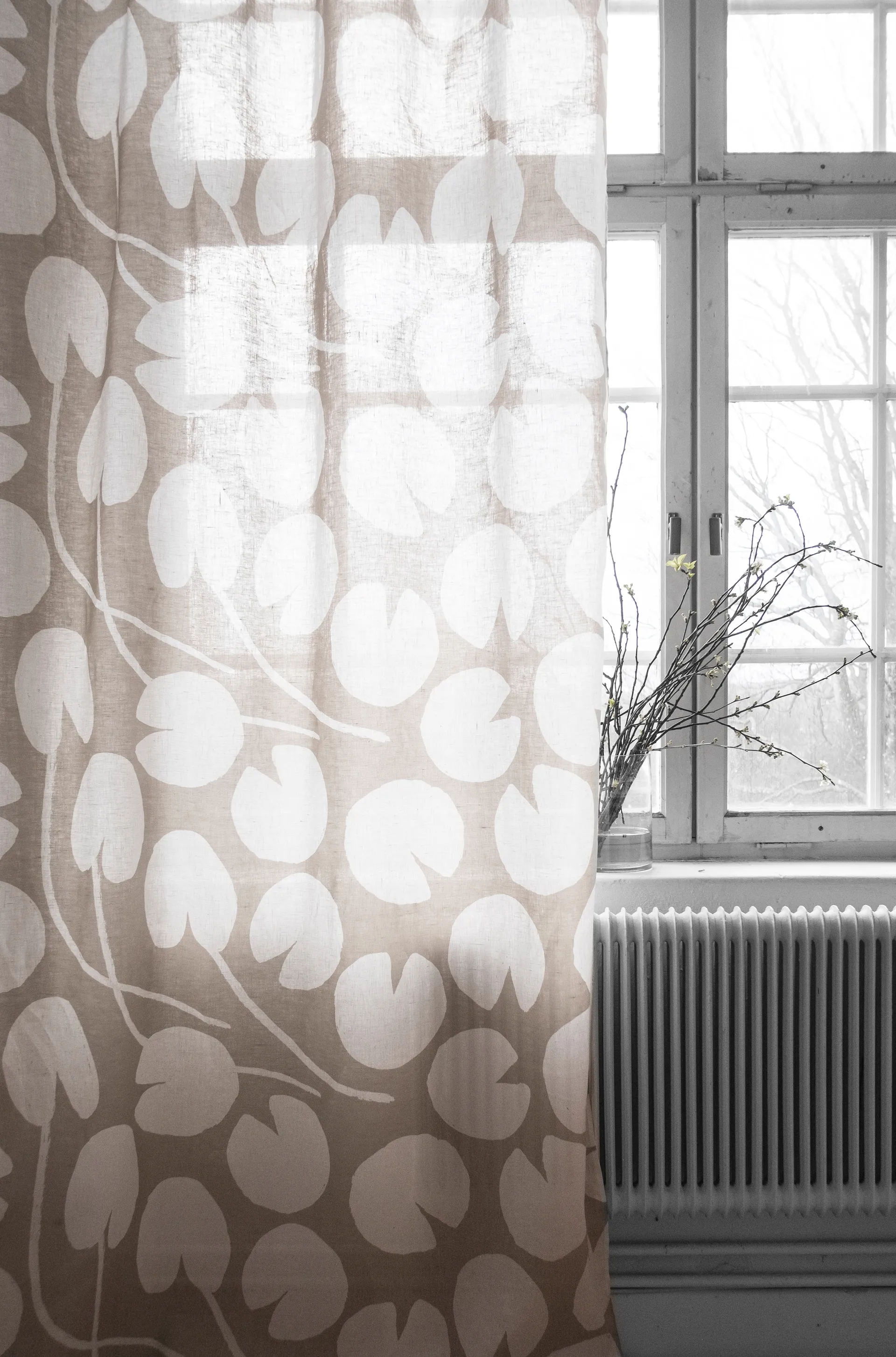 Tissu Water lilies, Sable-blanc Fine Little Day