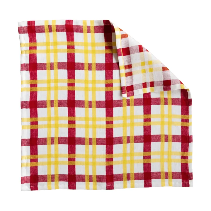 Torchon de cuisine Grid - Jaune, 58x58 cm - Fine Little Day