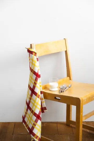 Torchon de cuisine Grid - Jaune, 58x58 cm - Fine Little Day