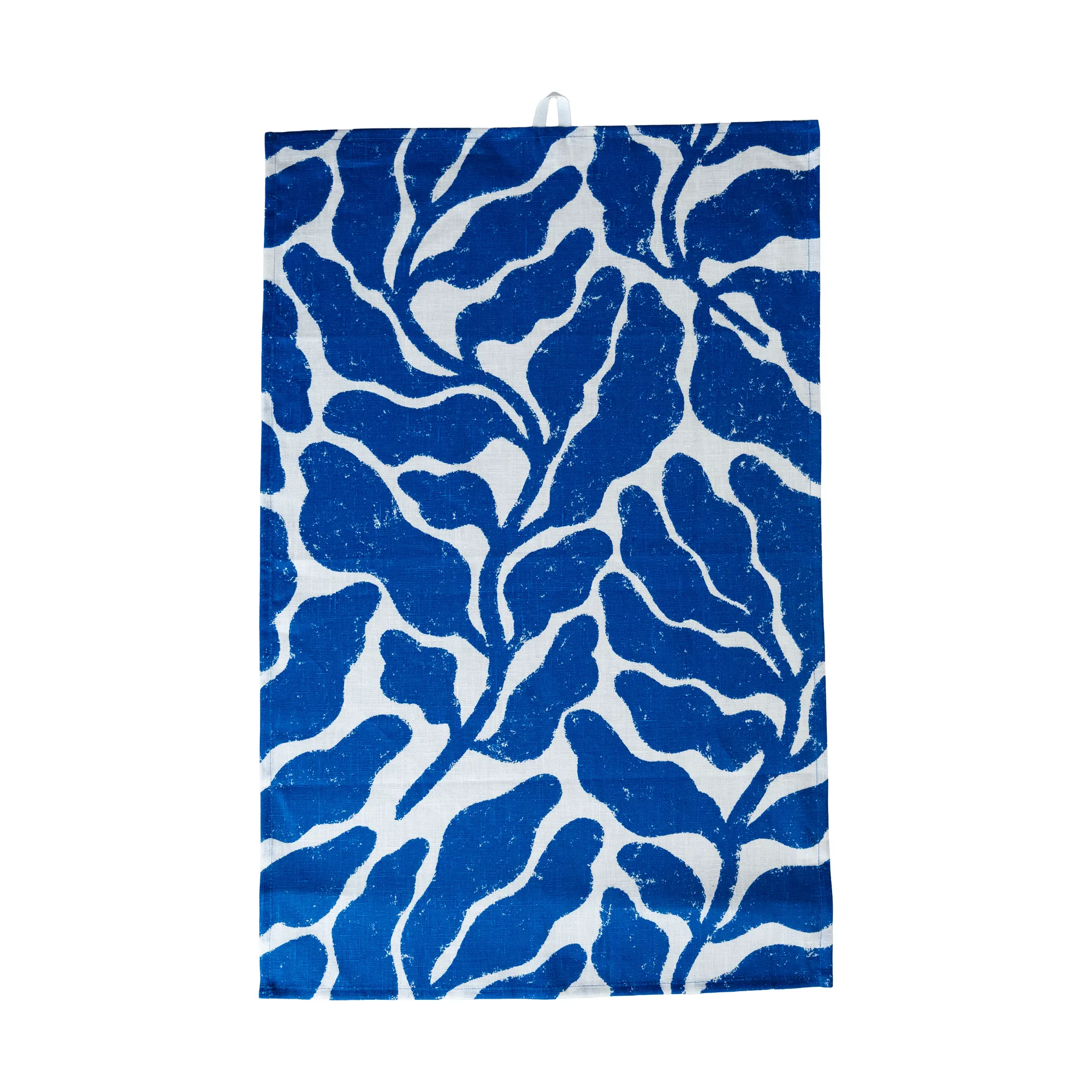 Torchon de cuisine Leaves, Blanc-bleu, 47x70 cm Fine Little Day
