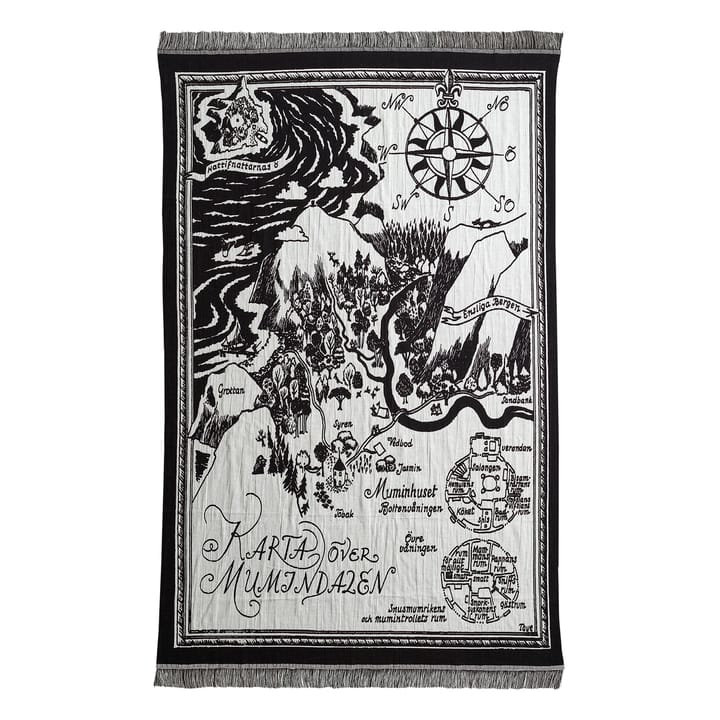 Couverture Moominkarta, Noir - Blanc Finlayson