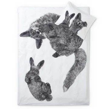 Housse de couette et taie d'oreiller Villipedot - Noir-blanc - Finlayson