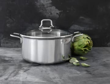 Batterie de cuisine Fiskars avec couvercle en verre 3 Pièces - Acier inoxydable - Fiskars