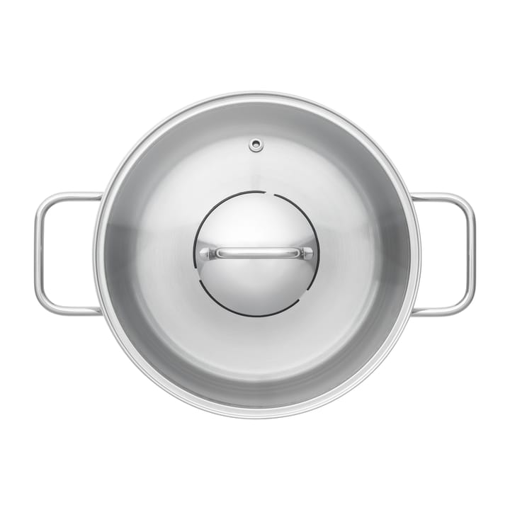 Batterie de cuisine Fiskars avec couvercle en verre 3 Pièces, Acier inoxydable Fiskars
