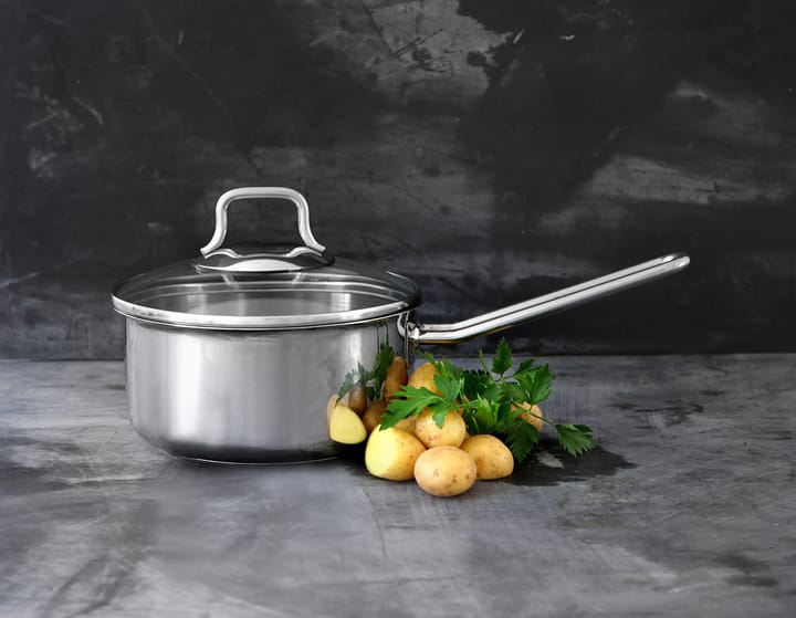 Batterie de cuisine Fiskars avec couvercle en verre 3 Pièces, Acier inoxydable Fiskars