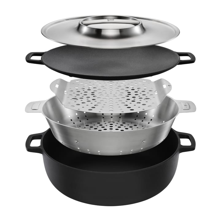 Cocotte Norden Grill Chef en fonte et acier inoxydable - Ø30 cm - Fiskars