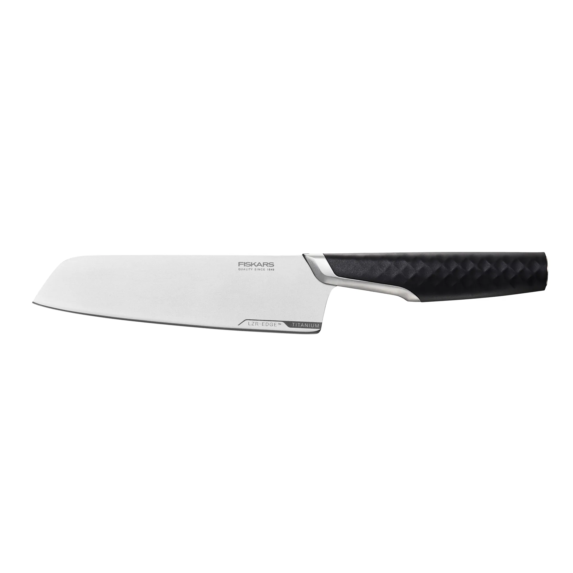Couteau santoku Titanium 16 cm, Noir Fiskars